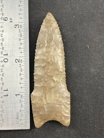 Dalton Indian Artifact Arrowhead