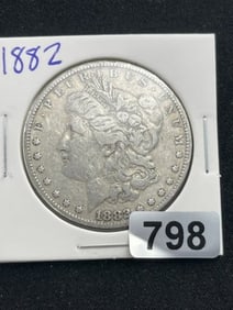 1882 Morgan Silver Dollar Coin