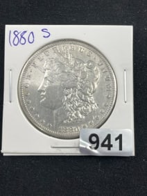 1880 S Morgan Silver Dollar Coin