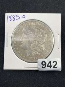1885 o Morgan Silver Dollar Coin