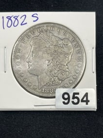 1882 S Morgan Silver Dollar Coin