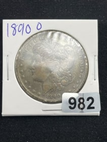 1890 O Morgan Silver Dollar Coin