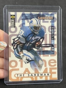 Barry Sanders Hand Signed Authentic Autograph