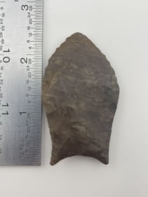 2 & 1/2" Clovis from Tennessee Indian Artifact Arrowhead