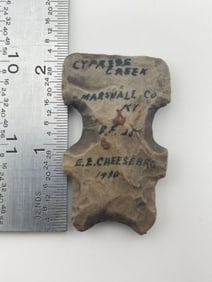 2 & 1/8" Cypress Creek from Marshall County, Kentucky Indian Artifact Arrowhead