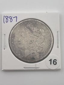 1887 Morgan Silver Dollar Coin