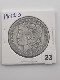 1892 O Morgan Silver Dollar Coin