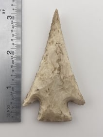 3 & 1/4" Hardin Indian Artifact Arrowhead