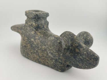 Large Popeyed Birdstone Effigy Stone Pipe Indian Artifact Arrowhead