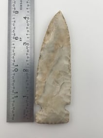 4 & 3/8" Hickory Ridge from Missouri Indian Artifact Arrowhead