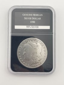 1890 Genuine Morgan Silver Dollar Coin 90% Silver