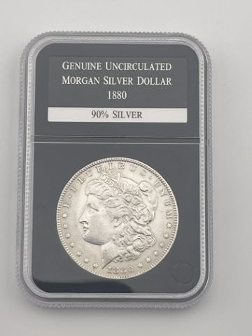 1880 Genuine Morgan Silver Dollar Coin 90% Silver (1 of 2)