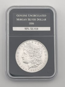 1886 Genuine Morgan Silver Dollar Coin 90% Silver