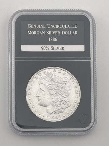1886 Genuine Morgan Silver Dollar Coin 90% Silver (1 of 2)