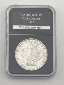 1898 Genuine Morgan Silver Dollar Coin Philadelphia Mint