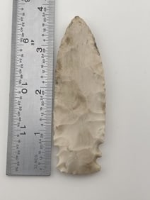 3 & 3/4" Double Notched Point Indian Artifact Arrowhead