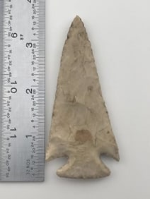 3 & 1/2" Apple Creek Indian Artifact Arrowhead