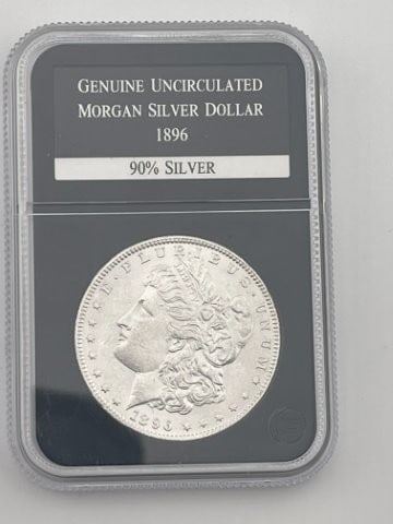 1896 Genuine UNC Morgan Silver Dollar Coin 90% Silver (1 of 2)