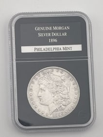1896 Genuine Morgan Silver Dollar Coin Philadelphia Mint