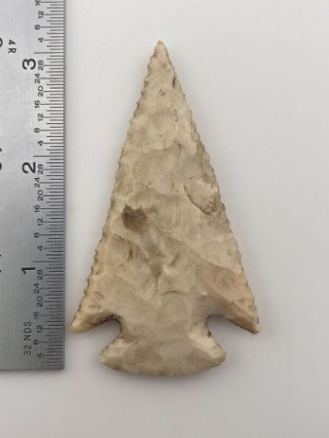 3 & 1/8" Apple Creek Indian Artifact Arrowhead (1 of 3)