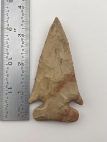 3 & 1/2" Thebes from Adams County, Illinois Indian Artifact Arrowhead