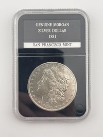 1881 Genuine Morgan Silver Dollar Coin San Francisco Mint