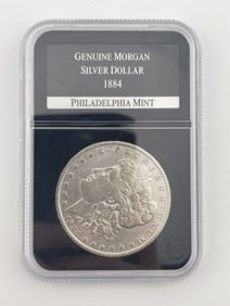 1884 Genuine Morgan Silver Dollar Coin Philadelphia Mint
