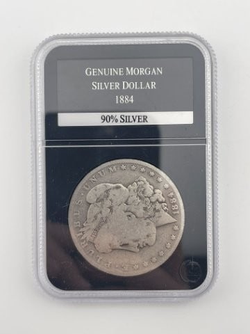 1884 Genuine Morgan Silver Dollar Coin 90% Silver (1 of 2)