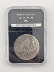 1882 Genuine Morgan Silver Dollar Coin San Francisco Mint