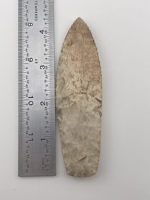 4 & 3/8" Agate Basin from Missouri Indian Artifact Arrowhead