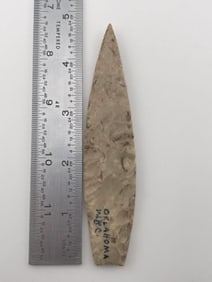 4 & 3/4" Agate Basin from Illinois Indian Artifact Arrowhead