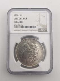 1900 UNC Morgan Silver Dollar Coin