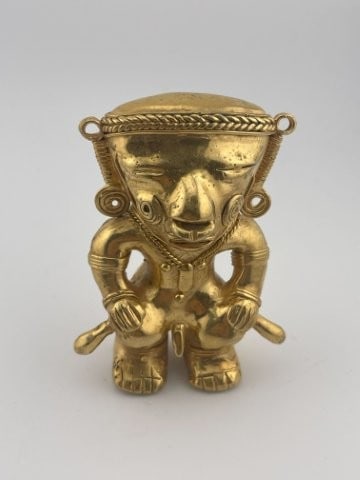 Tumbaga Tairona Gold Figurine UNKNOWN MATERIAL (1 of 5)