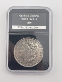 1890 Genuine Morgan Silver Dollar Coin Philadelphia Mint