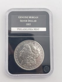 1885 Genuine Morgan Silver Dollar Coin Philadelphia Mint