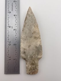 4 & 3/8" Adena from Missouri Indian Artifact Arrowhead