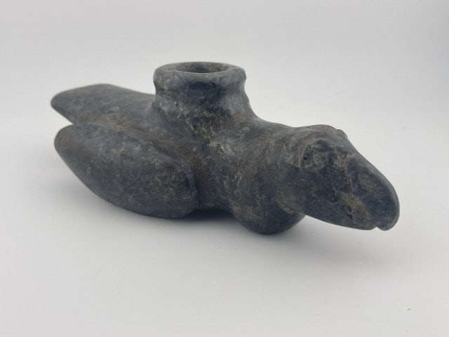Bird Effigy Stone Pipe Indian Artifact Arrowhead (1 of 7)