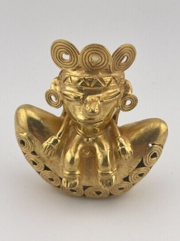 Tumbaga Tairona Gold Figurine UNKNOWN MATERIAL (1 of 7)