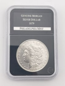 1879 Genuine Morgan Silver Dollar Coin Philadelphia Mint