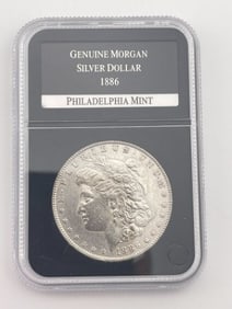 1886 Genuine Morgan Silver Dollar Coin Philadelphia Mint