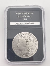 1883 Genuine Morgan Silver Dollar Coin Philadelphia Mint