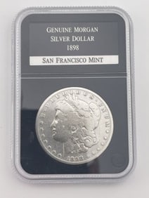 1898 Genuine Morgan Silver Dollar Coin San Francisco Mint