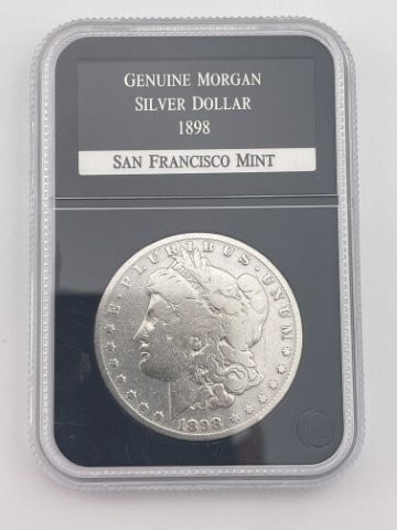 1898 Genuine Morgan Silver Dollar Coin San Francisco Mint (1 of 2)