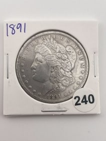 1891 Morgan Silver Dollar Coin