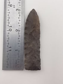 3" Agate Basin Indian Artifact Arrowhead