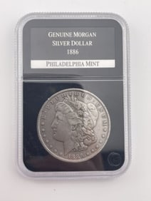 1886 Genuine Morgan Silver Dollar Coin Philadelphia Mint