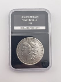 1884 Genuine Morgan Silver Dollar Coin Philadelphia Mint