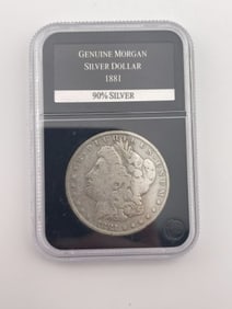 1881 Genuine Morgan Silver Dollar Coin 90% Silver