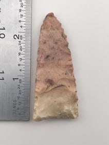 2 & 1/2" Clovis from Illinois Indian Artifact Arrowhead