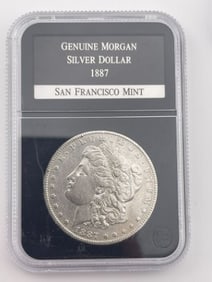 1887 Genuine Morgan Silver Dollar Coin San Francisco Mint